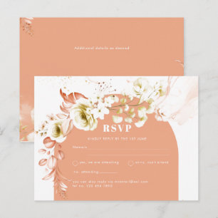 Carte Postale Saisons Chute Plus Tôt Mélange Boho Floral Mariage
