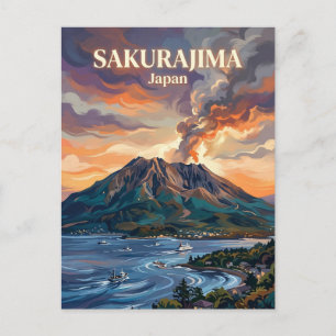Carte Postale Sakurajima Japon