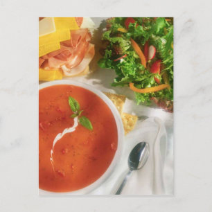 CARTE POSTALE SALADE ET SANDWICH POSTCARD