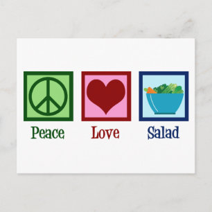 Carte Postale Salades Peace Love
