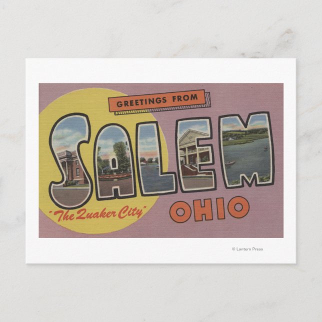 Carte Postale Salem, Ohio (La Cité des Quakers) (Devant)