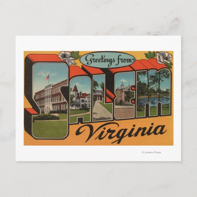 Carte Postale Salem, VirginieGrandes lettres ScènesSalem, VA (Devant)