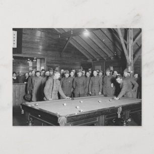 Carte Postale Salle de billard du YMCA, 1910, Première Guerre mo