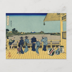 Carte Postale Salle Sazai : Temple de 500 Rakan (par Hokusai)