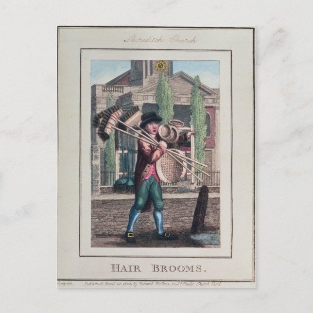 Carte Postale Salles de cheveux, église Shoreditch (Devant)