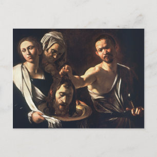 Carte Postale Salomé avec le chef Jean Le Baptiste - Caravaggio