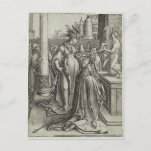 Carte Postale Salomon Prays devant une Graven Image, c.1514