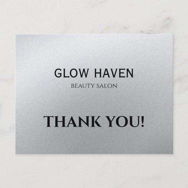 Carte Postale Salon de beauté en argent de Glamor (Devant)