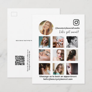 Carte Postale Salon de beauté sur les réseaux sociaux Promotionn