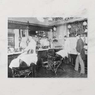 Carte Postale Salon de coiffure de New York, 1895