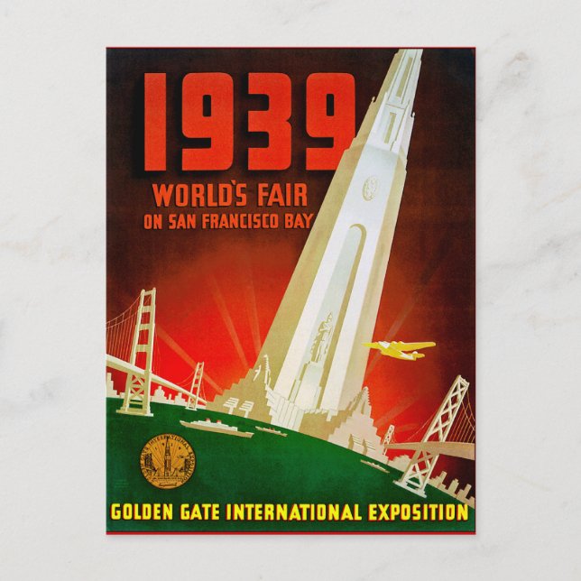 Carte Postale Salon mondial de San Francisco 1939 (Devant)