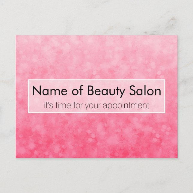 Carte Postale Salon rose moderne Rendez-vous Soft Chic Bokeh (Devant)
