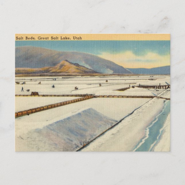 Carte Postale Salt Beds, Great Salt Lake, Utah (Devant)