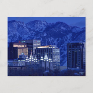 Carte Postale Salt Lake City Downtown Winter Skyline