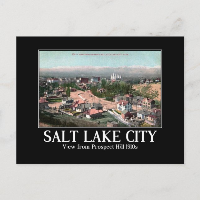 Carte Postale Salt Lake City UT Panorama Vue 1910 (Devant)