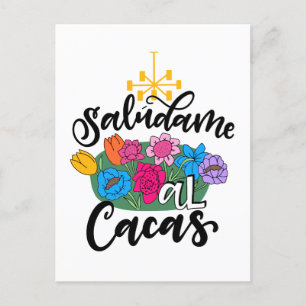 Carte Postale Saludame Al Cacas, en lettres