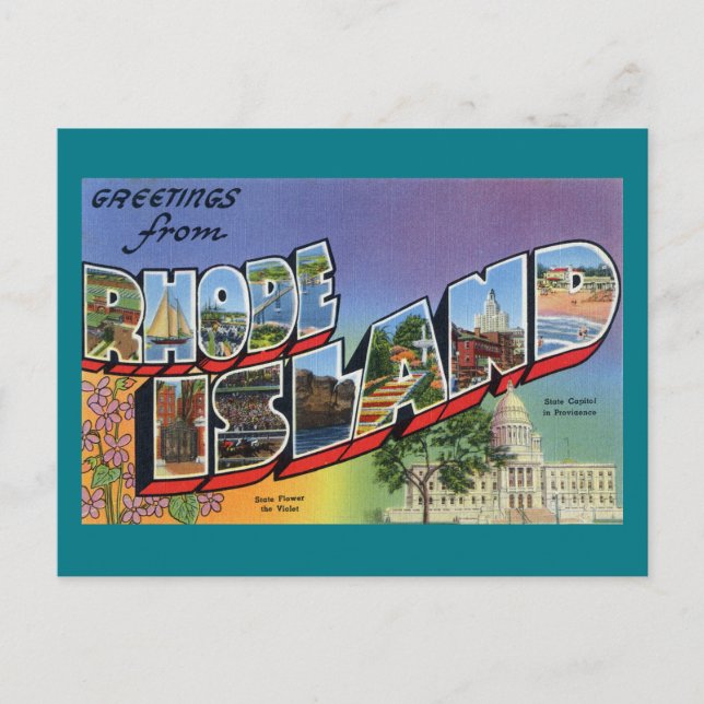 Carte Postale Salut De Rhode Island (Devant)