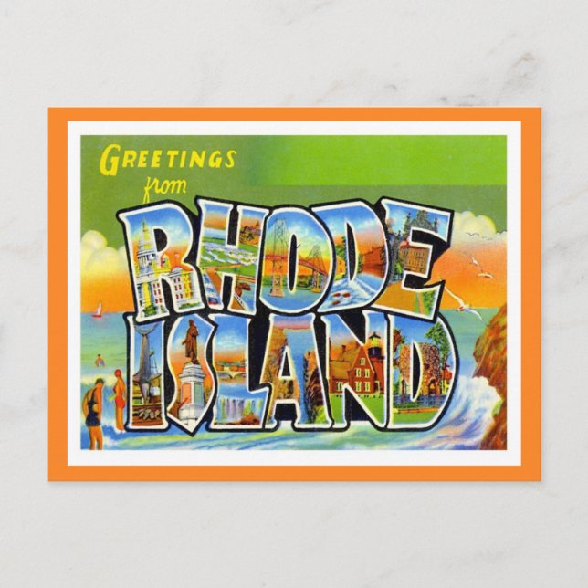 Carte Postale Salut De Rhode Island (Devant)
