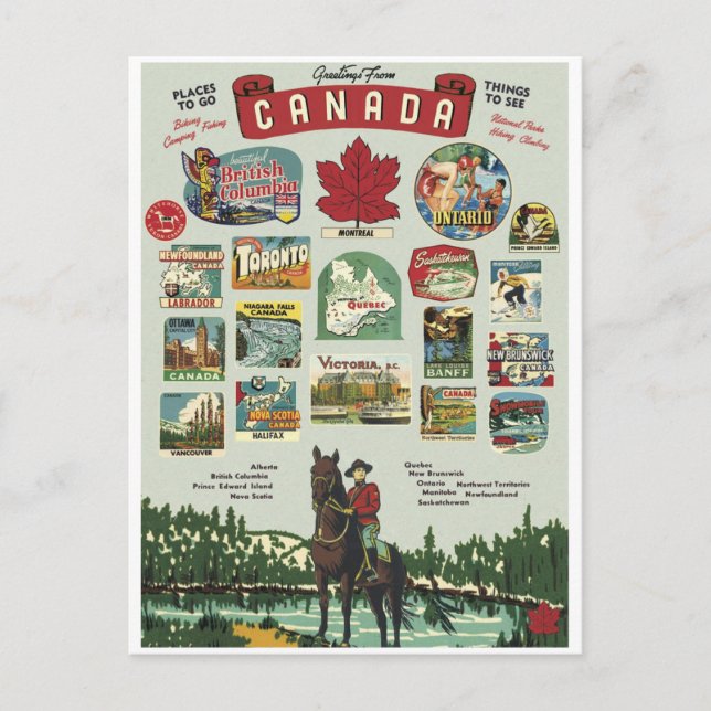 Carte Postale Salut du Canada (Devant)
