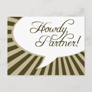 Carte Postale Salut, Partenaire ! : bulle de la bande dessinée