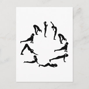 Carte Postale Salutation au soleil de yoga