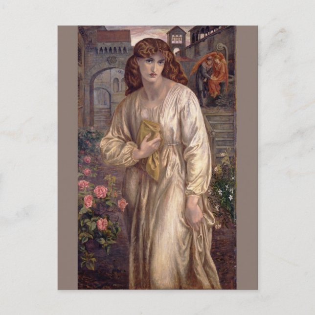 Carte Postale Salutation de Béatrice par Dante Gabriel Rossetti (Devant)