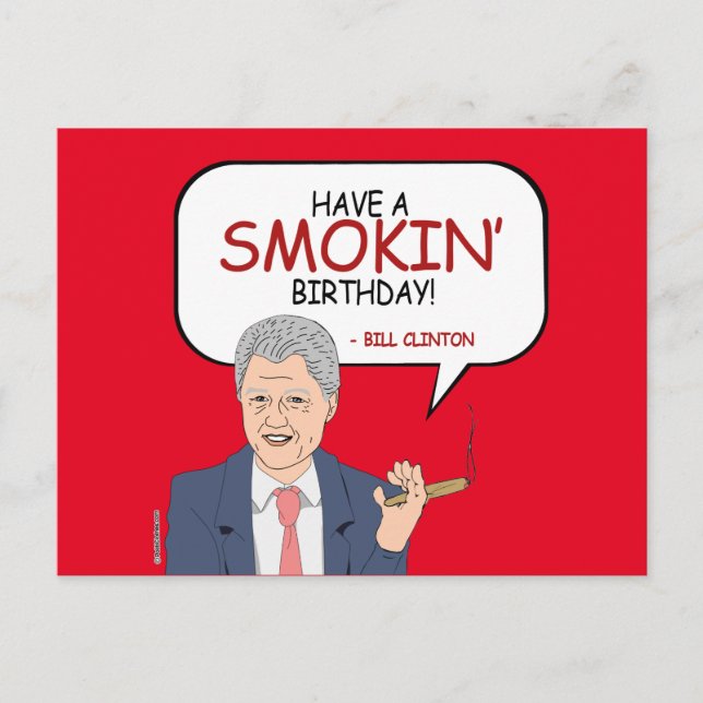 Carte Postale Salutation de Bill Clinton - Avoir un anniversaire (Devant)