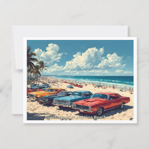 Carte Postale Salutation de Daytona Beach, Illustration années 1