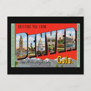Carte Postale Salutation de Denver Colordao