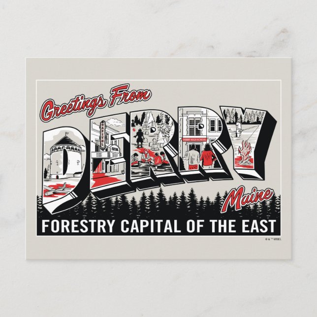 Carte Postale Salutation de Derry Maine (Devant)