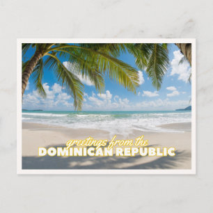 Carte Postale Salutation de la plage tropicale de la République
