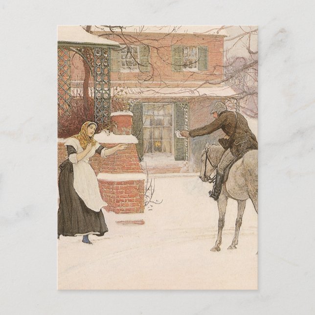 Carte Postale Salutation du facteur par Robert Walker Macbeth (Devant)
