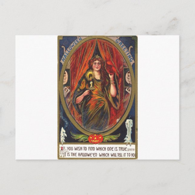Carte Postale Salutation Halloween vintage (Devant)