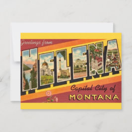 Carte Postale Salutation Vintage Helena MT