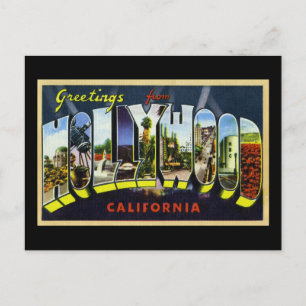 Carte Postale Salutations à Hollywood en Californie