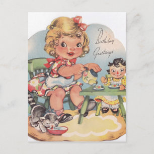 Carte Postale Salutations d'anniversaire 1948