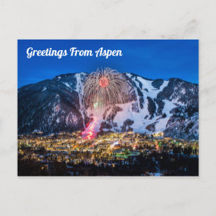 Carte Postale Salutations d'Aspen