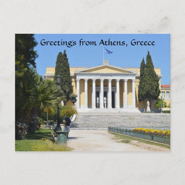 Carte Postale Salutations d'Athènes, Grèce (Devant)
