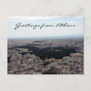 Carte Postale salutations d'athènes vista