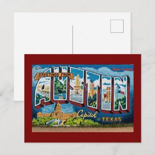 Carte Postale Salutations d'Austin, Texas