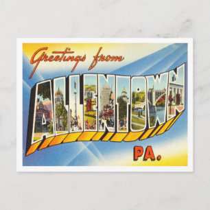 Carte Postale Salutations de Allenstown, Pennsylvanie Travel