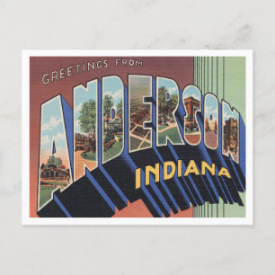 Carte Postale Salutations de Anderson, Vintage voyage de l'India