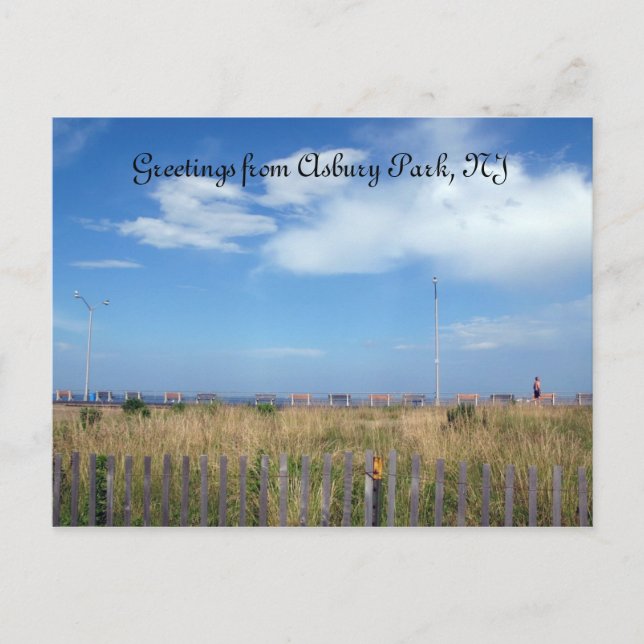 Carte Postale Salutations de Asbury Park, NJ (Devant)