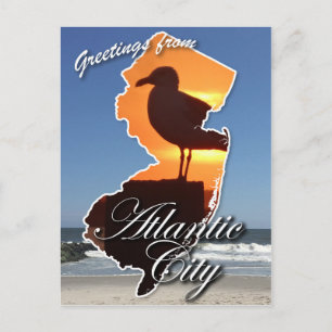 Carte Postale Salutations de Atlantic City