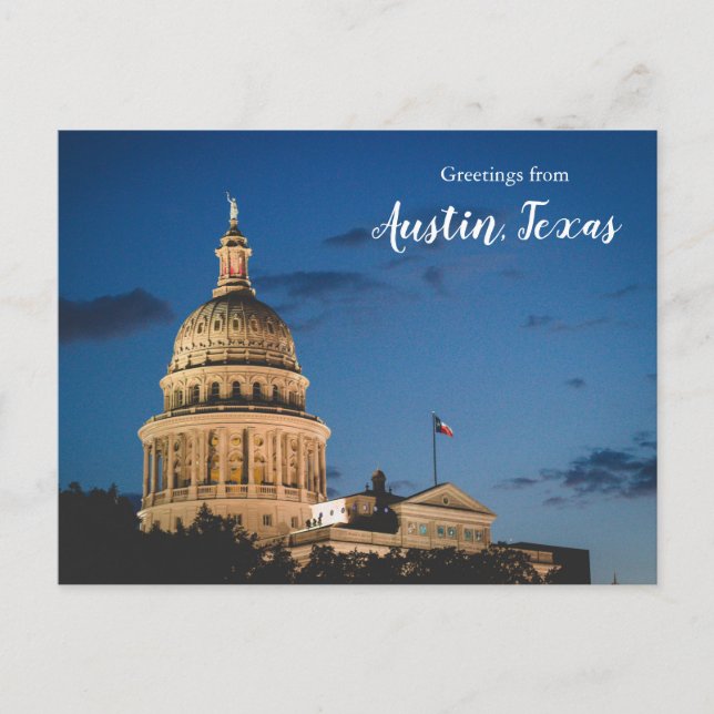 Carte Postale Salutations de Austin Texas Postcard Capitol (Devant)
