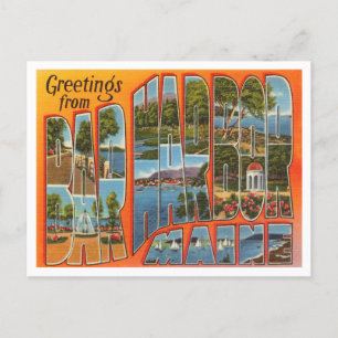 Carte Postale Salutations de Bar Harbour, Vintage voyage du Main
