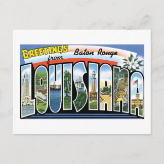 Carte Postale Salutations de Baton Rouge, Louisiane