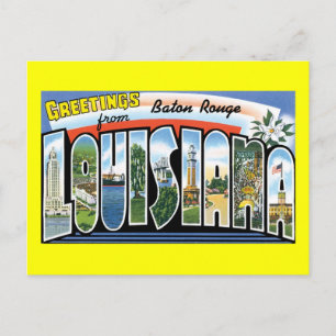 Carte Postale Salutations de Baton Rouge, Louisiane