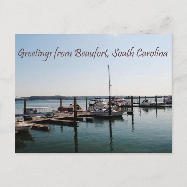 Carte Postale Salutations de Beaufort, SC (Devant)