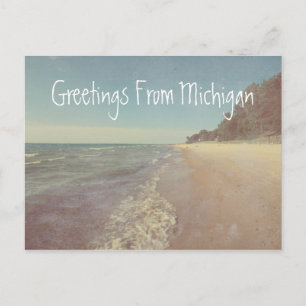 Carte Postale Salutations de Beautiful Lake Michigan